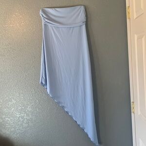 Cute light blue urban outfitters dress in size large with a diagonal cut bottom